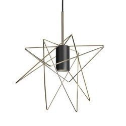 Lampa wisząca druciana zwis nowoczesna GSTAR złoty/czarny śr. 30cm