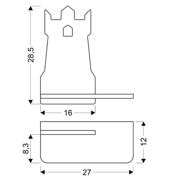 Lampa kinkiet półeczka 5W LED 4000K IQ Kids Tower niebieski 21-85047