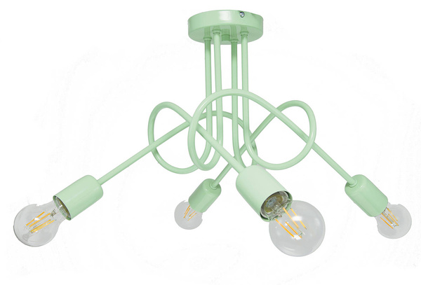  Lampa sufitowa do pokoju dziecięcego seledynowa Mondo 4 Loft