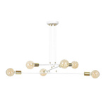 Nowoczesna biało- złota lampa w stylu loft Vesio 6 White