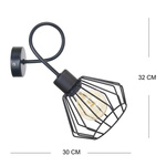 Lampa ścienna dla dziecka kinkiet grafitowy Edison Loft