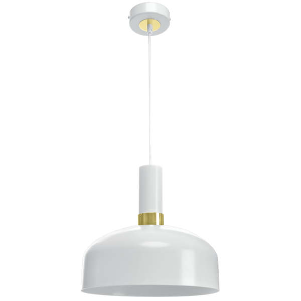 Nowoczesna lampa wisząca MALMO WHITE/GOLD 1xE27 MLP6197