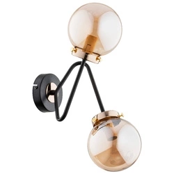 Kinkiet ALFA RESTO CZARNY 2xE14 24cm | 63082