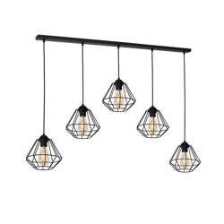 INDUSTRIALNA Lampa wisząca COLIN BLACK 5xE27 MLP4791