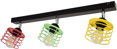 Lampa sufitowa do pokoju młodzieżowego w stylu loft Listwa Edison Koszyk 3