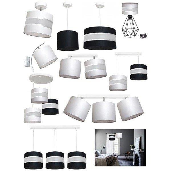 Lampa sufitowa z abażurem ADELLA biały decor śr. 20cm