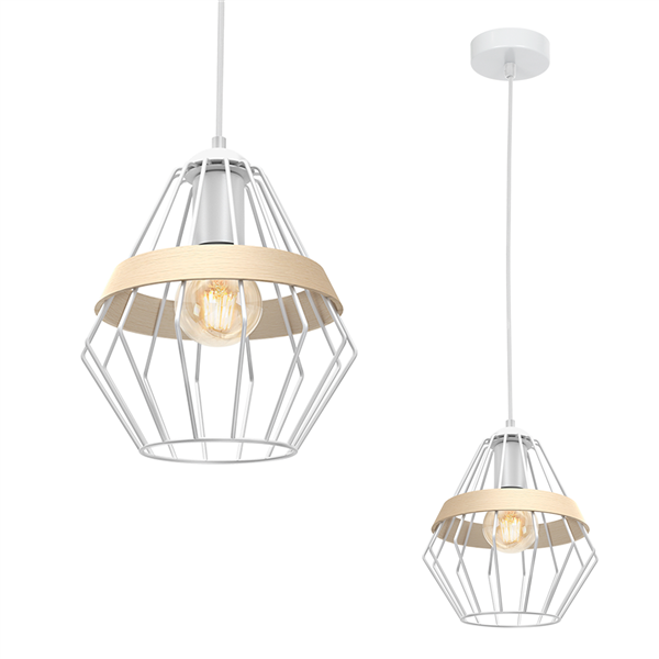 Lampa wisząca INDUSTRIALNA CLIFF WHITE 1xE27 MLP5518