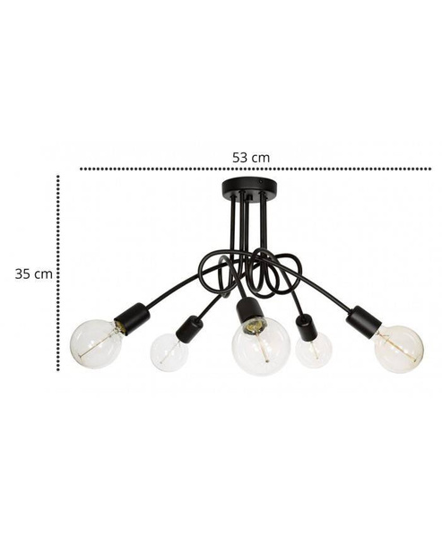 Lampa do pokoju dziecięcego żółta w stylu loft  Edison 5