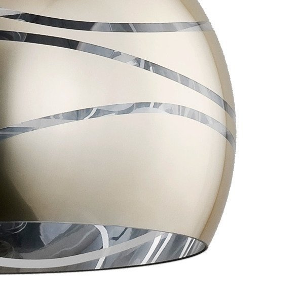 Lampa wisząca zwis NARVI srebrna śr. 30cm