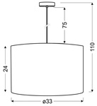 Lampa sufitowa wisząca 1X60W kremowy ARABESCA 31-19526