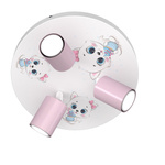 Lampa sufitowa do pokoju dziewczynki Kotki GU10