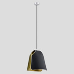 Lampa wisząca zwis CALIFORNIA czarny/złoty szer. 29cm