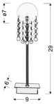 Lampka stołowa szklana nikiel mat Luxor 41-02795