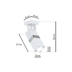 Nowoczesny kinkiet spot VIDAR WHITE/CHROME 1xGU10 MLP6281