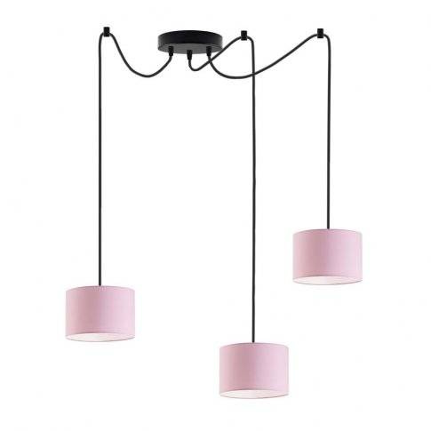  Lampa sufitowa do pokoju dziewczynki różowa Tęczowy Cylinderek