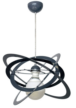 Lampa wisząca do pokoju dziecięco grafitowa Sferis