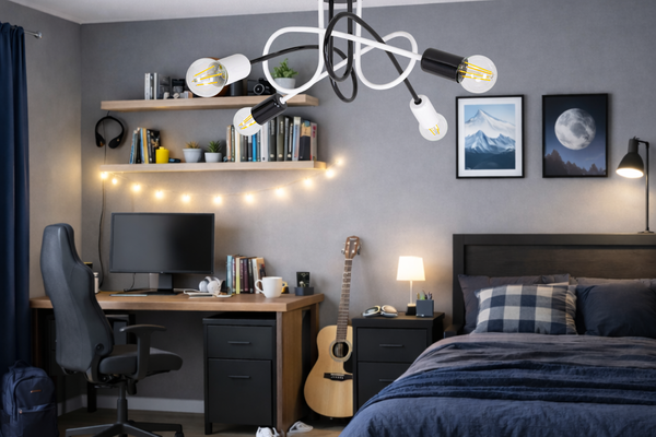 Lampa sufitowa do pokoju młodzieżowego Magiczny Zawijas 4xE27 Led 