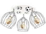 Lampa sufitowa do pokoju chłopca niebieska z motywem piłkarskim Mundial 3xE27
