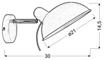 Lampa ścienna kinkiet 1X40W E14 biały DURIO 21-51448