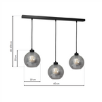 Nowoczesna lampa wisząca listwa SOFIA SMOKED MLP65800