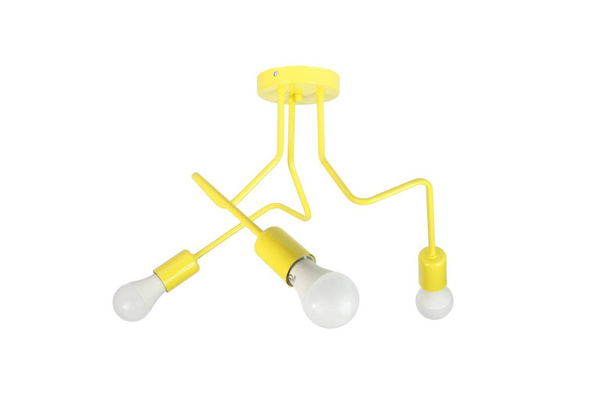Lampa sufitowa do pokoju dziecka żółta w stylu loft Luna 3