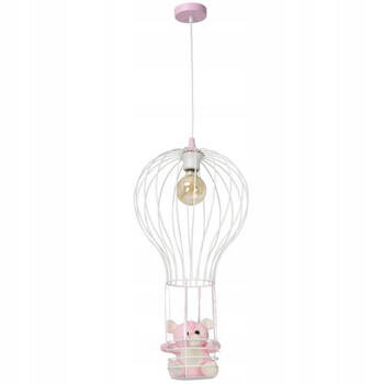Lampa wisząca do pokoju dziewczynki Druciak Miś Różowy