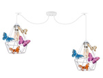 Lampa sufitowa do pokoju dziewczynki w stylu loft pająk Motylek regulowana 2xE27 Led 