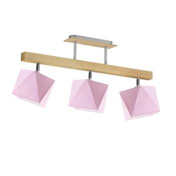 Lampa sufitowa dla dziewczynki różowe abażury Zaczarowany Diamencik