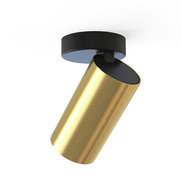 Lampa natynkowa sufitowa MONO I SOLID BRASS 10W GU10 | mosiądz