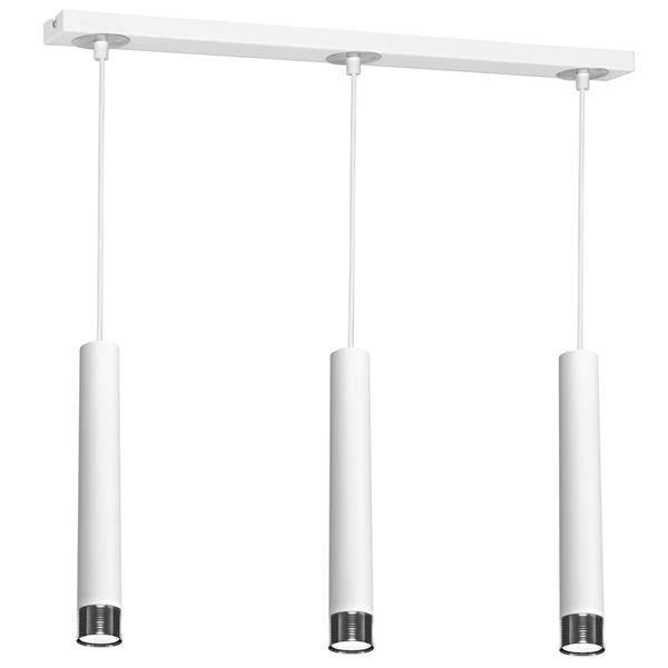 Nowoczesna lampa wisząca DANI WHITE/CHROME 3xGU10 MLP6228