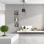 Nowoczesna lampa wisząca ALMERIA BLACK/SILVER 1xE27 MLP6429