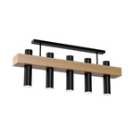 Nowoczesna lampa sufitowa WEST BLACK 5xGU10 MLP5514