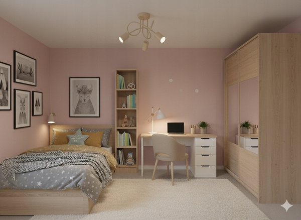 Lampa sufitowa do pokoju dziecka beżowa Zakręcony Cylinderek 3xGU10 