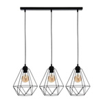 Lampa wisząca BASKET BLACK 3xE27