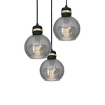 Lampa wisząca koło OMEGA BLACK / GOLD MLP6533