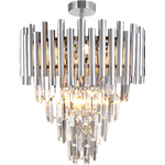 Lampa sufitowa MADISON, chrom/transparentny, 9x40W E14, ML8805