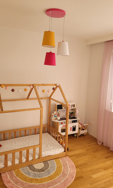 Lampa wisząca do pokoju dziecięcego kolorowa Stożek 3