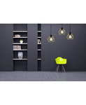 Lampa wisząca typu pająk druciak złote klosze loft 3
