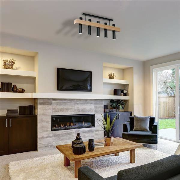 Nowoczesna lampa sufitowa WEST BLACK 5xGU10 MLP5514