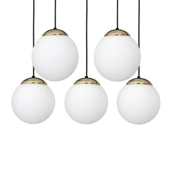 Nowoczesna lampa wisząca prostokąt SPARTA BLACK / GOLD MLP6501