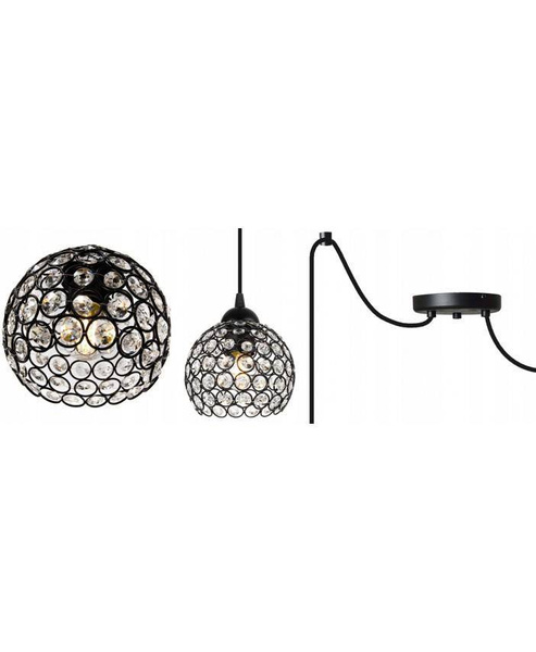 Nowoczesna Lampa wisząca typu Pająk Spider Crystal 3xE27 Led