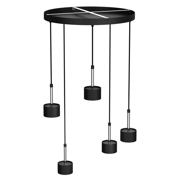 Lampa wisząca ARENA, MLP7787, czarny/srebrny, 5x11W GX53