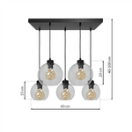 Nowoczesna lampa wisząca prostokąt SOFIA CLEAR MLP65900