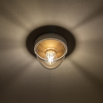 Lampa sufitowa i ścienna NOOK na e27 10W IP44 wys. 15cm | biały złoty