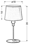 Lampa stołowa gabinetowa biała dziecięca 60W E27 Bebe 41-38968