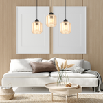 Lampa wisząca SOMBRA AMBER, MLP8371, czarny/bursztynowy, 3x60W E27