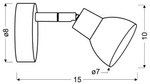 Lampa kinkiet główka okrągła 1E z przegubem KD system 1X5W biały  ROY 91-67524