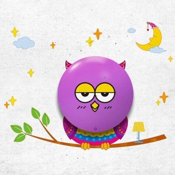 Lampa nocna dziecięca SOWA OWL 3xAAA
