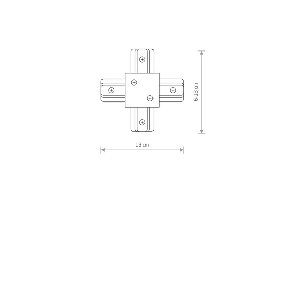 Łącznik PROFILE RECESSED x CONNECTOR biały