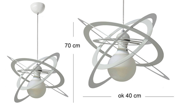 Lampa wisząca do pokoju dziecięcego szara Sferis